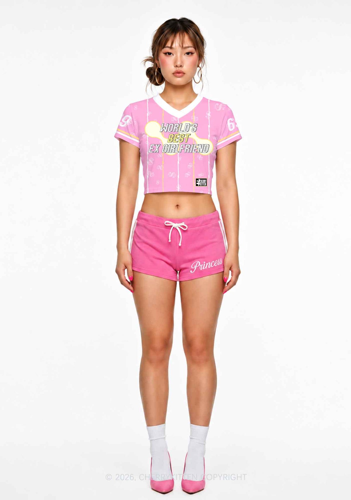 Best Ex Girlfriend Y2K Crop Football Jersey Shirts Cherrykitten