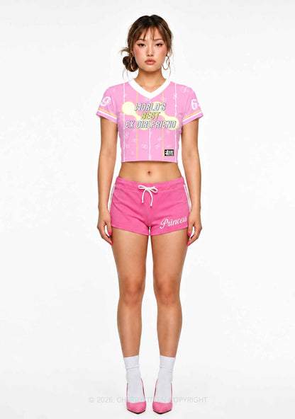 Best Ex Girlfriend Y2K Crop Football Jersey Shirts Cherrykitten