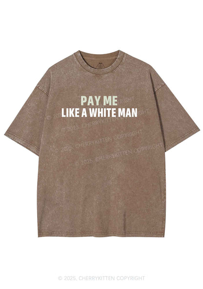 Pay Me Like White Man Y2K Washed Tee Cherrykitten
