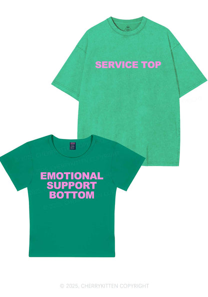 Service Top Y2K Valentine's Day Couple Shirt Cherrykitten