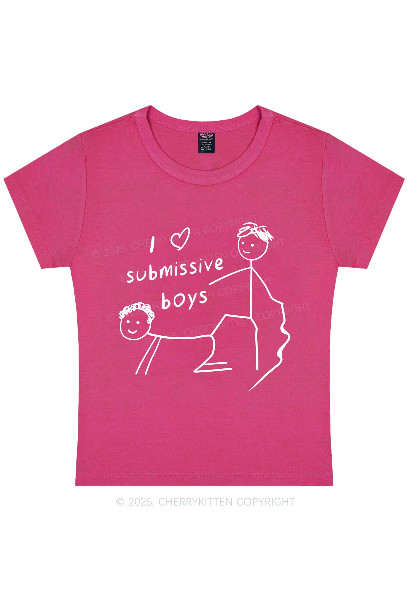 I Love S Gay Boys Pride Y2K Baby Tee Cherrykitten