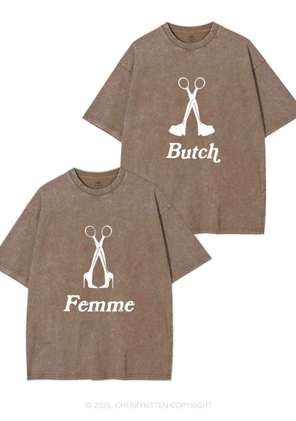 Femme Butch Scissors Y2K Valentine's Day Washed Tee Cherrykitten