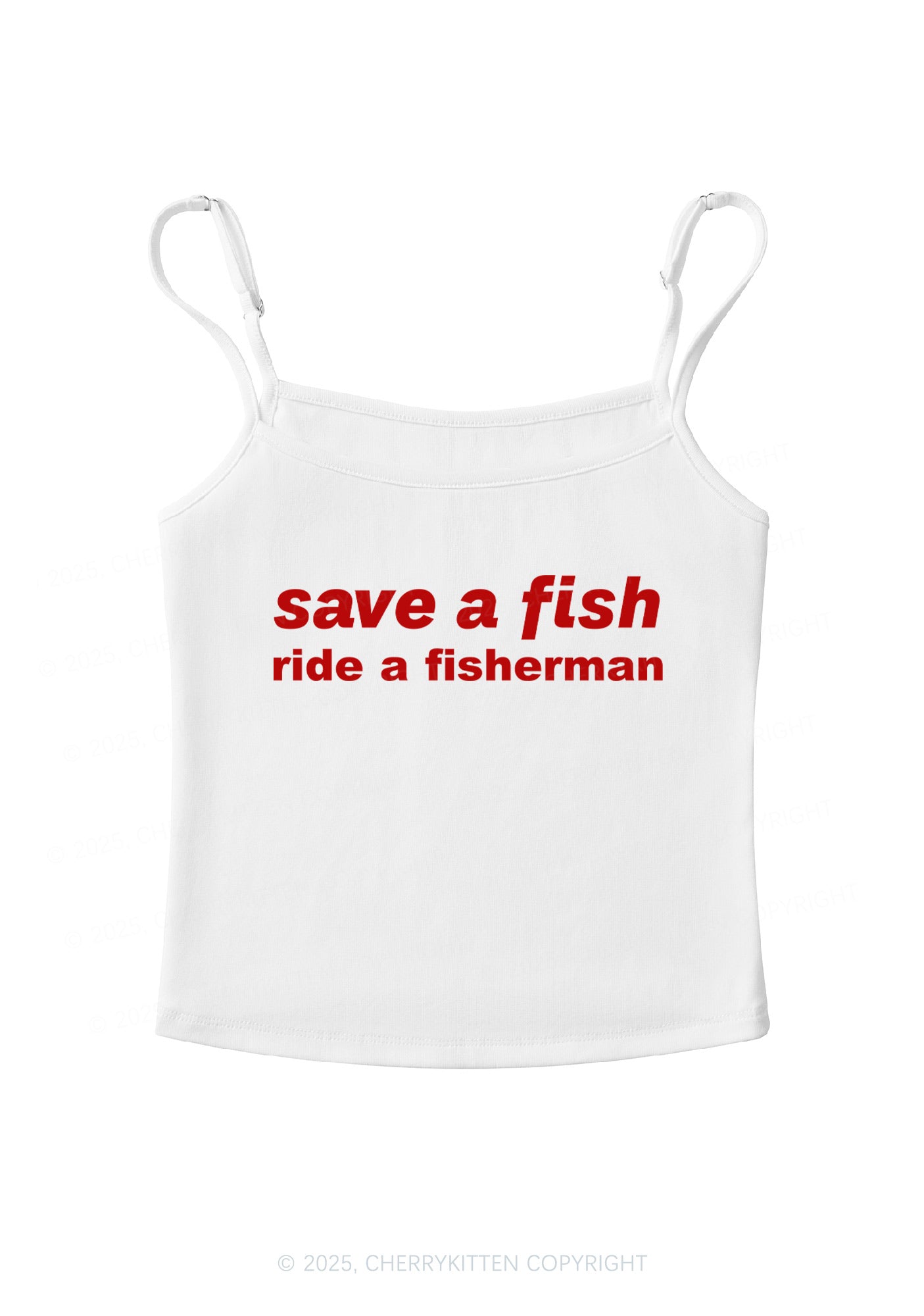 Save A Fish Y2K Spaghetti Strap Cami Cherrykitten