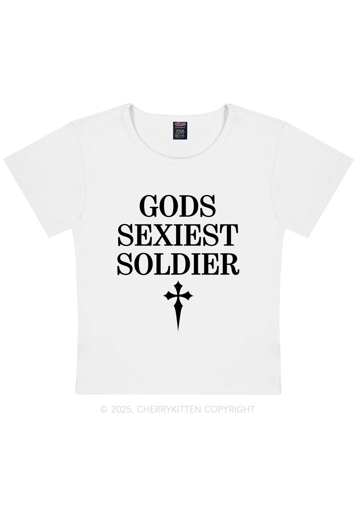 Gods Soldier Y2K Baby Tee Cherrykitten
