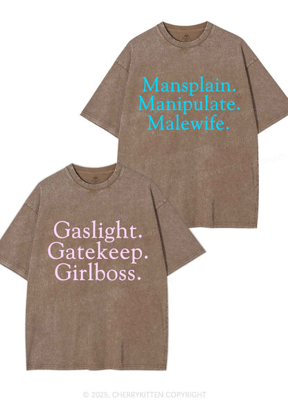 Girlboss Malewife Valentine's Day Y2K Valentine's Day Washed Tee Cherrykitten