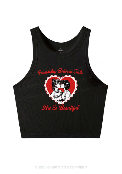 Friendship Between Girls Pride Y2K Crop Tank Top Cherrykitten
