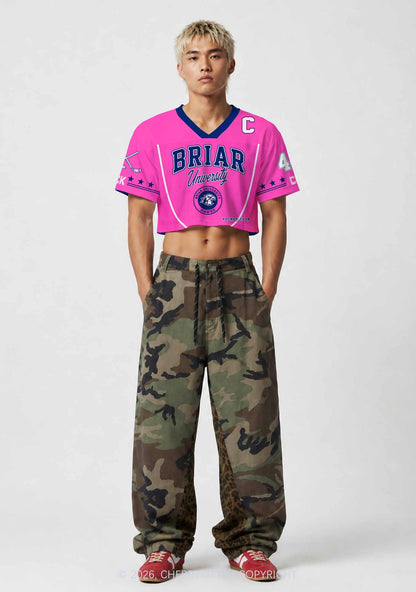 Pink Hockey Team GG Y2K Crop Sport Jersey Shirts Cherrykitten