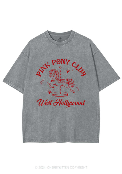 Pink West Hollywood Y2K Washed Tee Cherrykitten