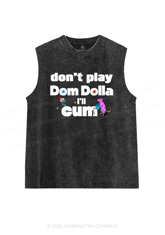 Do Not Play Dom Y2K Washed Muscle Tank Cherrykitten