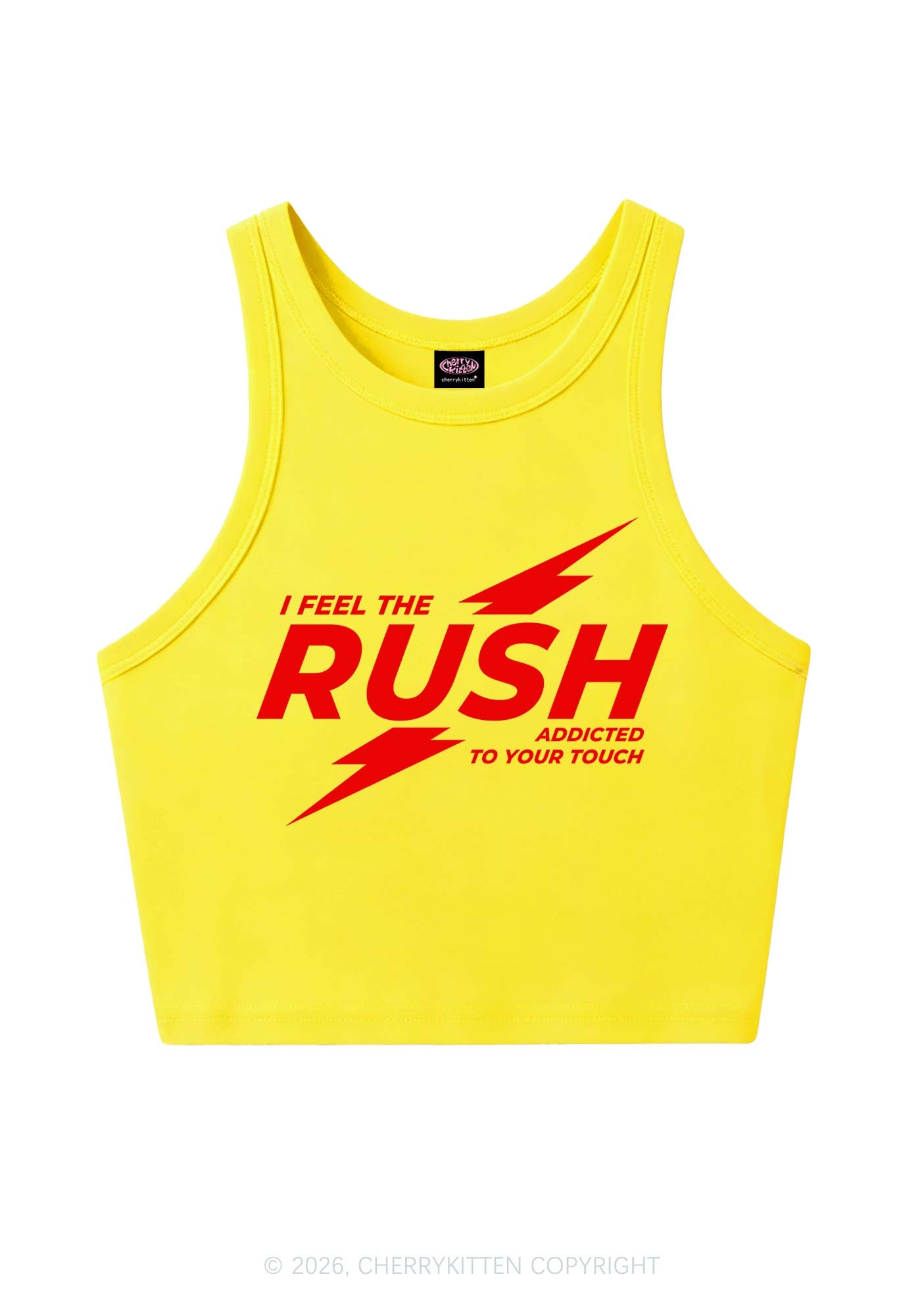 I Feel The Rush Y2K Crop Tank Top Cherrykitten