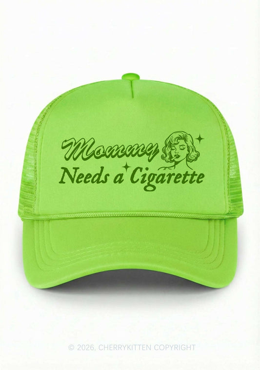Mommy Needs a Cigarette Y2K Trucker Hat Cherrykitten
