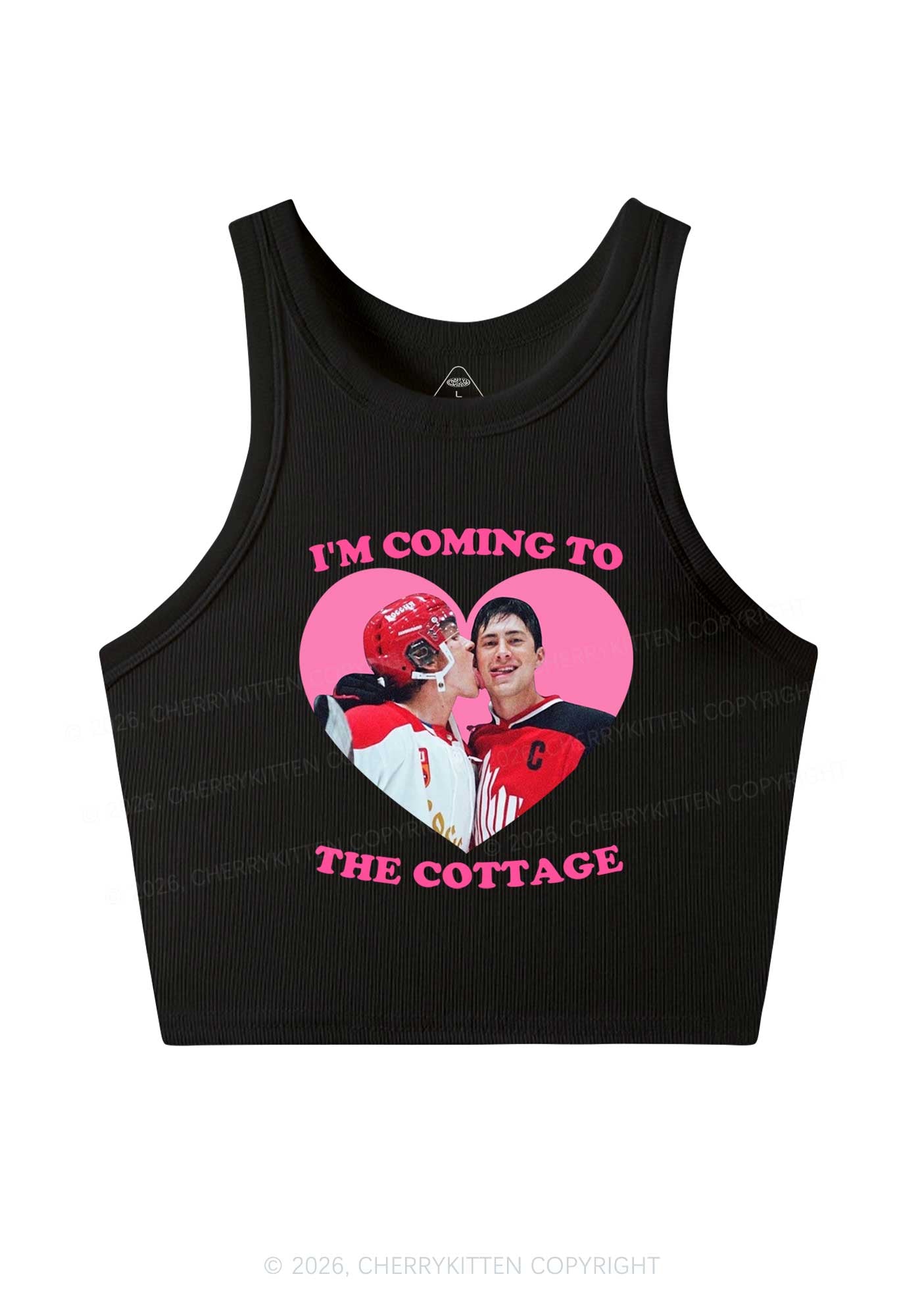 Coming To Cottage HR Y2K Crop Tank Top Cherrykitten
