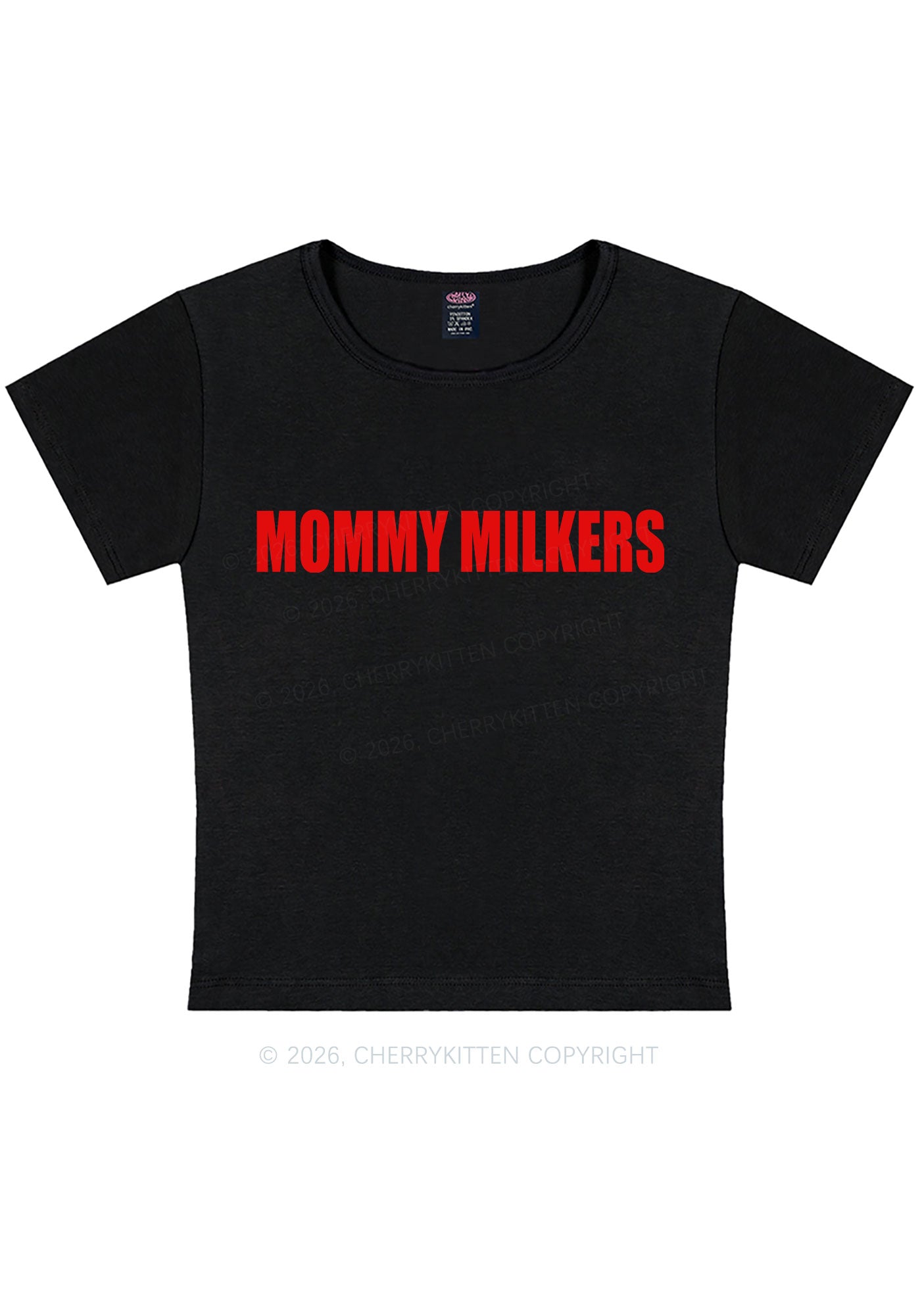 Mommy Milkers Y2K Baby Tee Cherrykitten