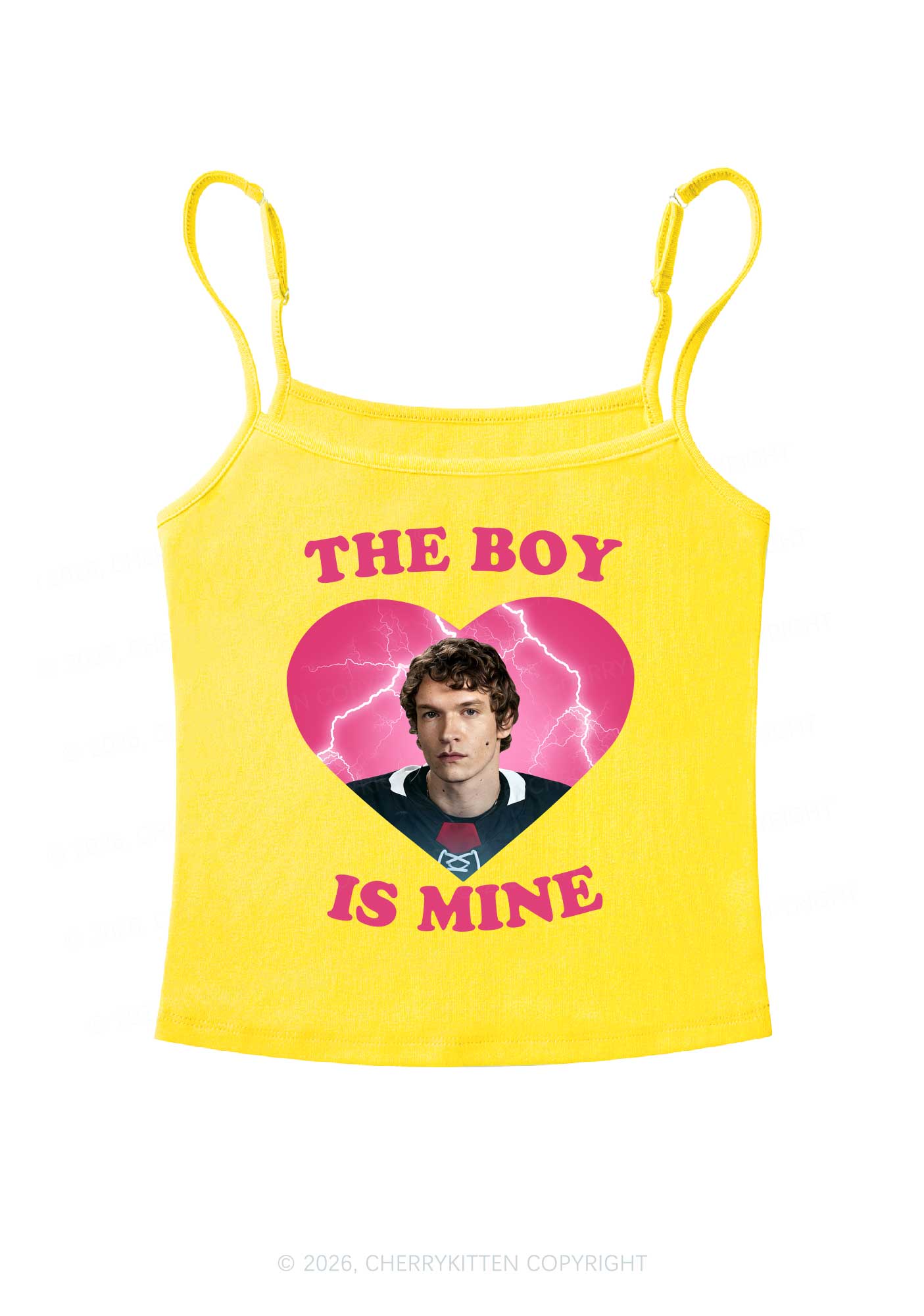 The Boy Is Mine CS Y2K Spaghetti Strap Cami Cherrykitten