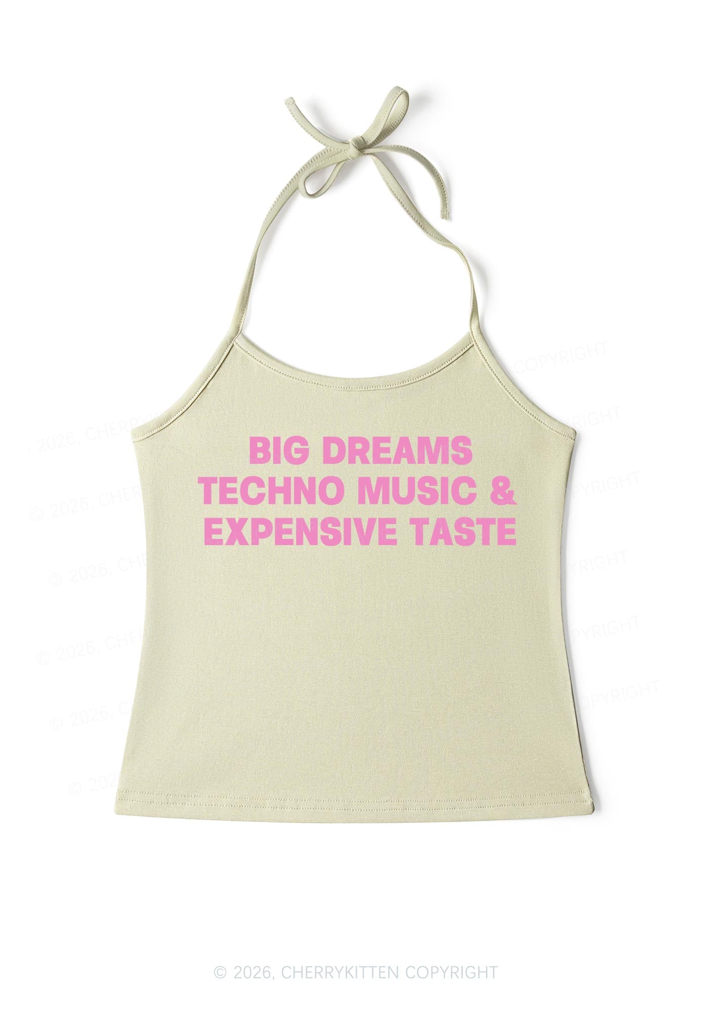 Big Dreams Techno Music Y2K Halter Neck Cami Cherrykitten