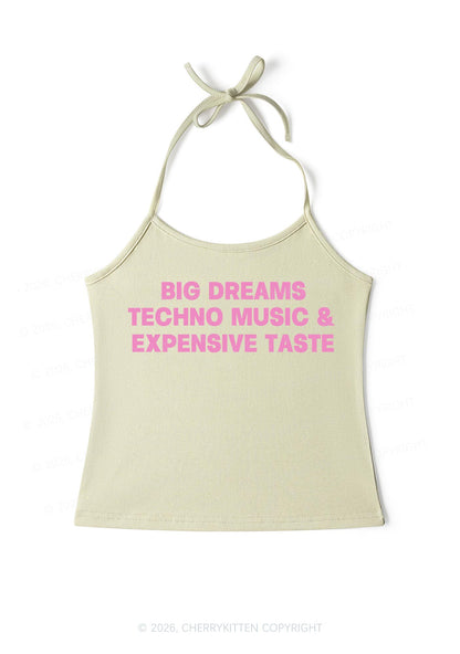 Big Dreams Techno Music Y2K Halter Neck Cami Cherrykitten