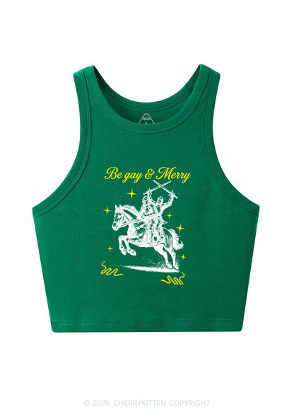 Be Gay Merry Pride Y2K Crop Tank Top Cherrykitten