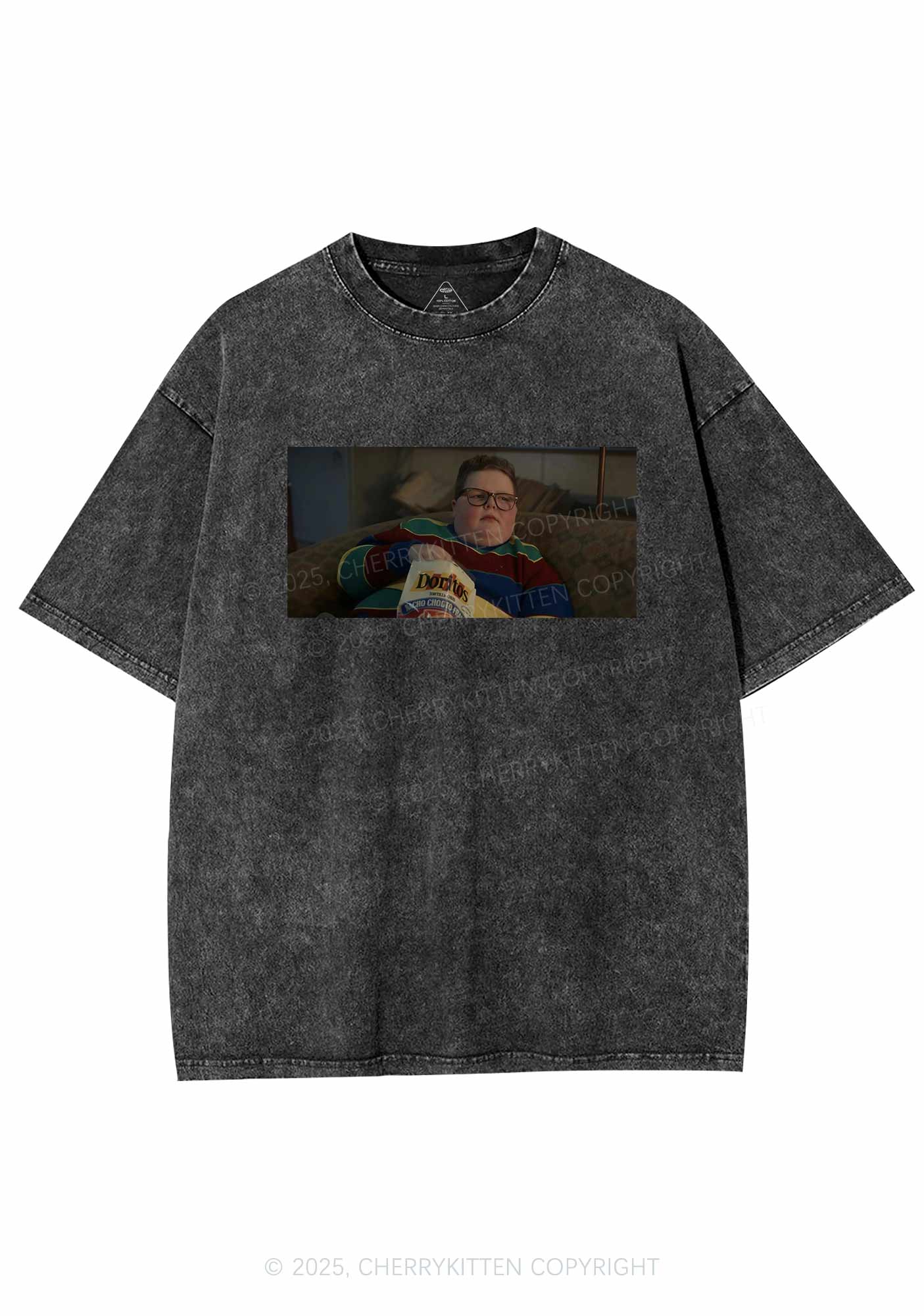 Snack Break Y2K Shirts Washed Tee Cherrykitten