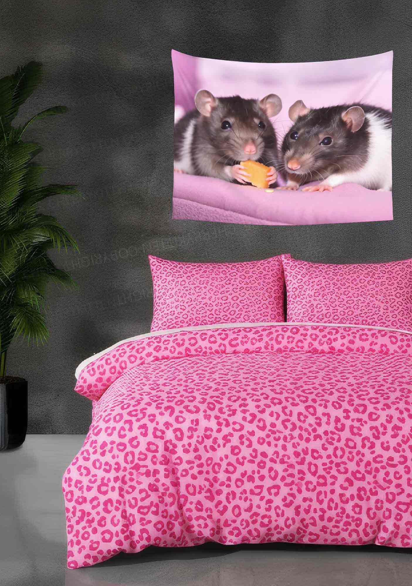 Cheese Rat Flag Y2K Tapestry Cherrykitten
