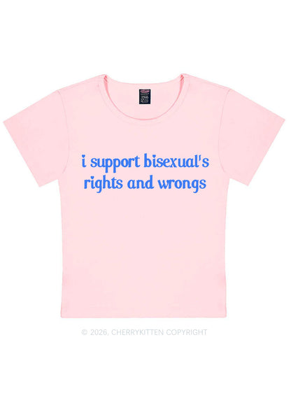 I Support Bisexuals Pride Y2K Baby Tee Cherrykitten