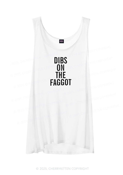 Dibs On The Faggot Pride Y2K Sheer Boyfriend Tank Cherrykitten