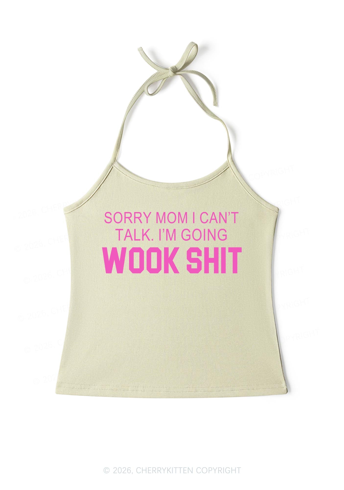Im Doing Wook Shxt Y2K Halter Neck Cami Cherrykitten