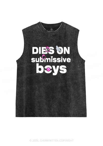 Dibs On S Boys Y2K Washed Muscle Tank Cherrykitten