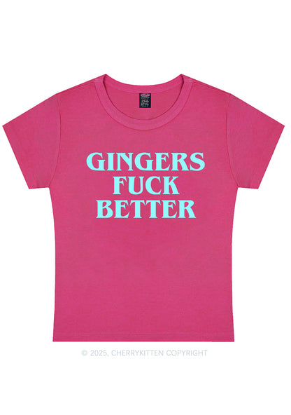 Gingers Fxxk Better Y2K Baby Tee Cherrykitten