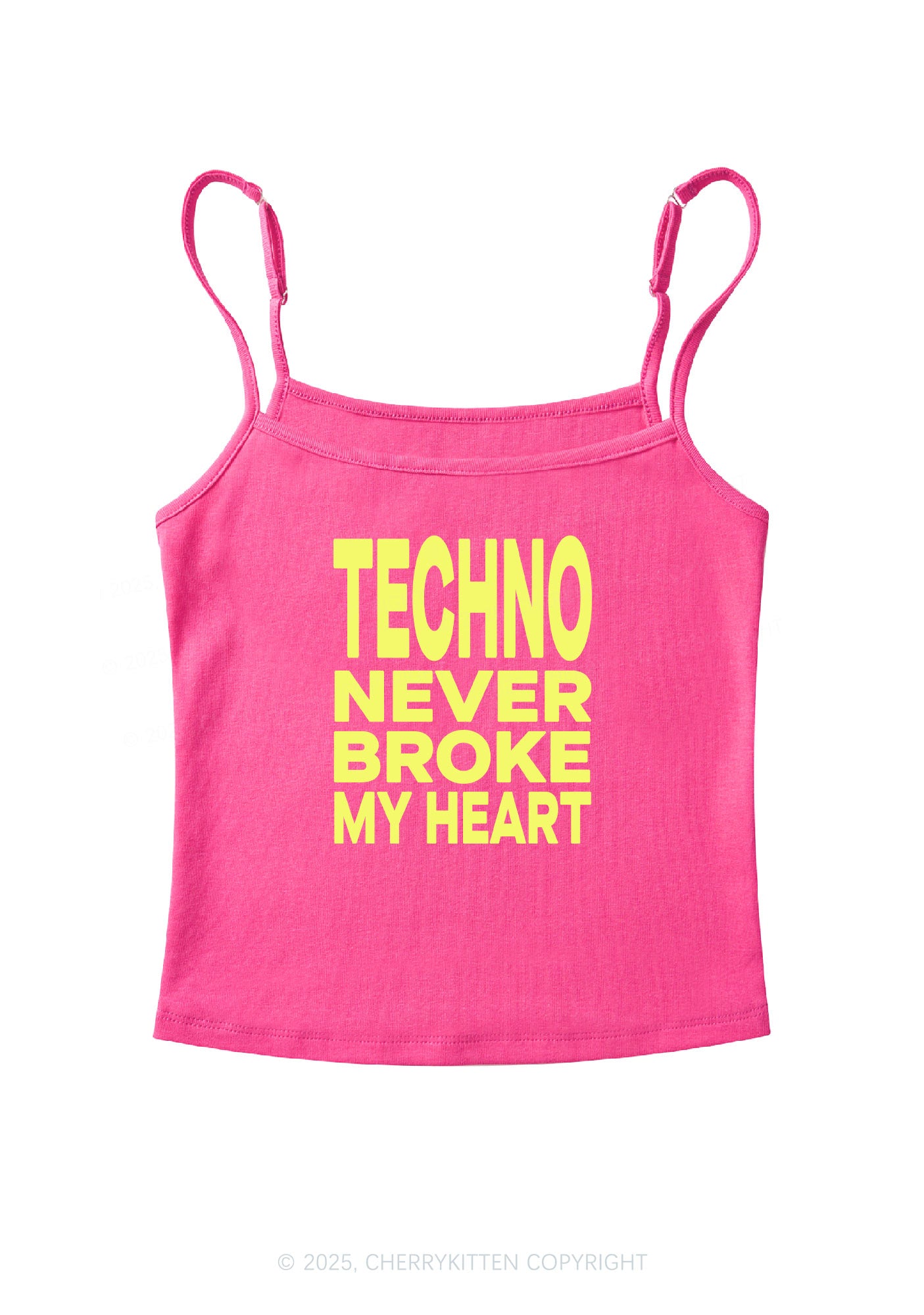 Techno Heart Y2K Spaghetti Strap Cami Cherrykitten