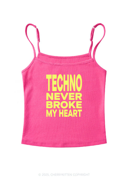 Techno Heart Y2K Spaghetti Strap Cami Cherrykitten