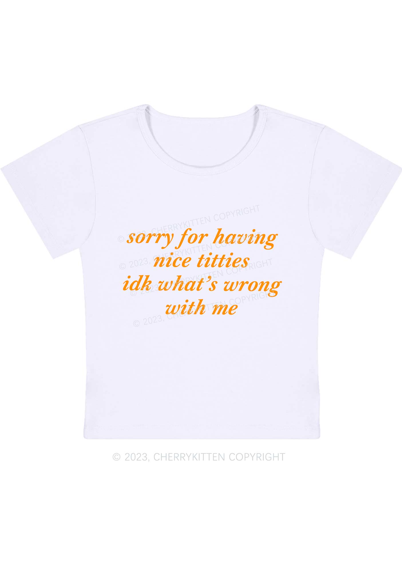 Idk What's Wrong With Me Y2K Baby Tee Cherrykitten