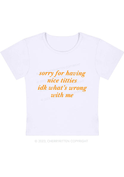 Idk What's Wrong With Me Y2K Baby Tee Cherrykitten