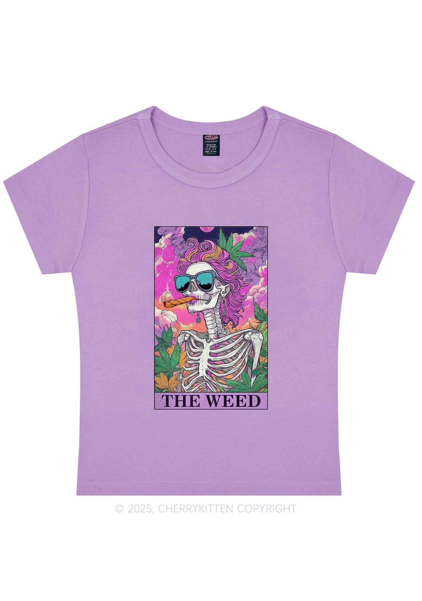 The Wxxd Skeleton Y2K Baby Tee Cherrykitten