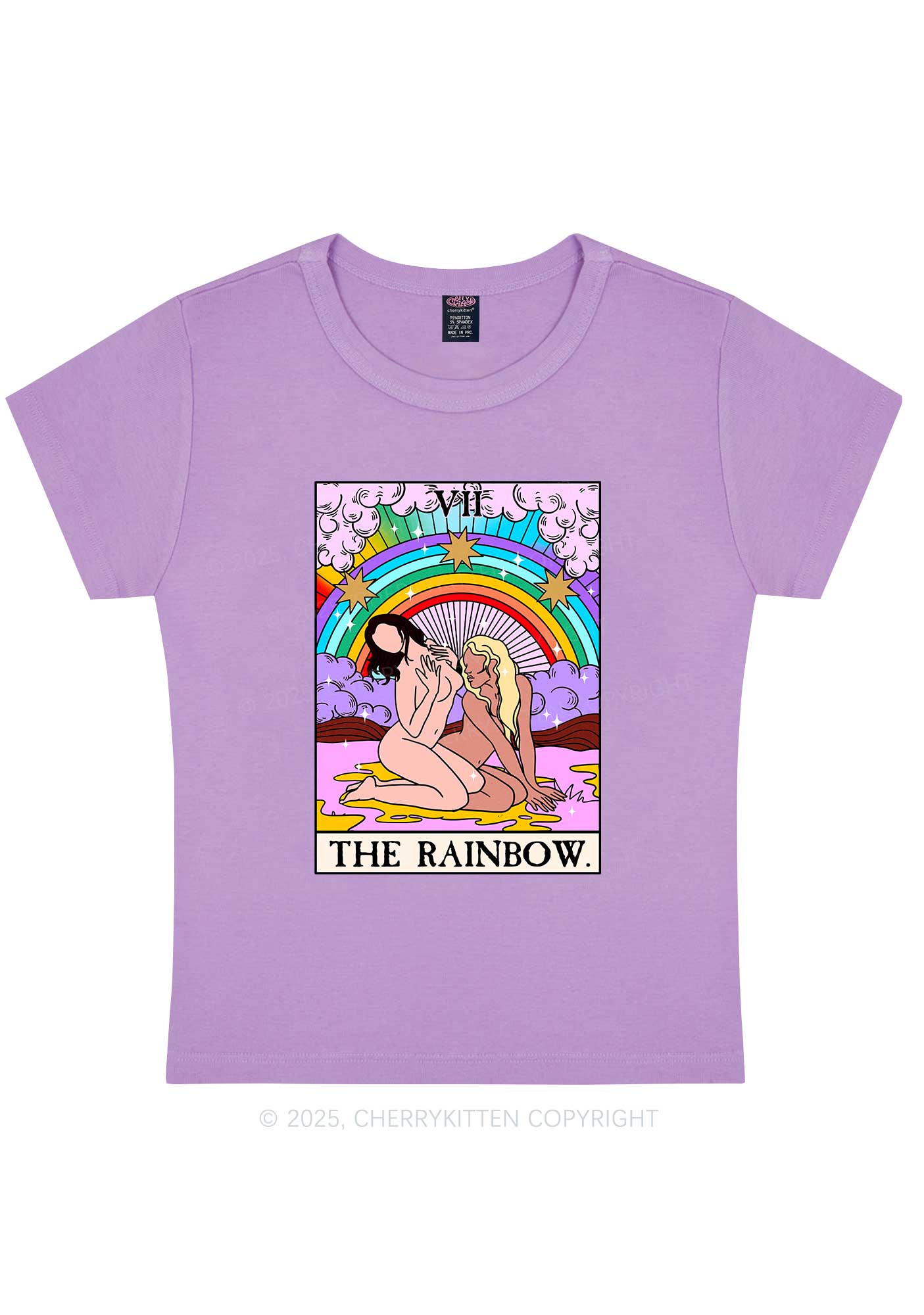 The Rainbow Y2K Baby Tee Cherrykitten
