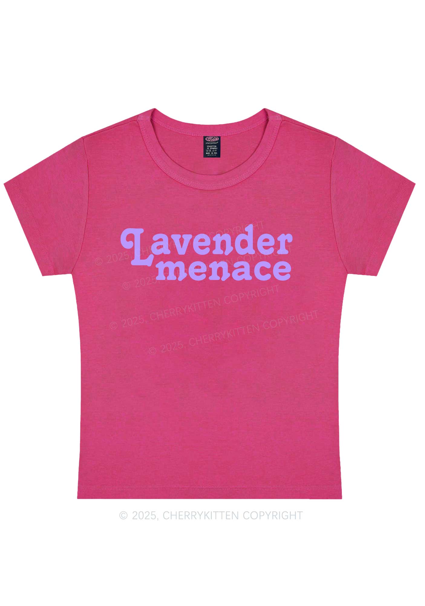 Lavender Menace Y2K Baby Tee Cherrykitten