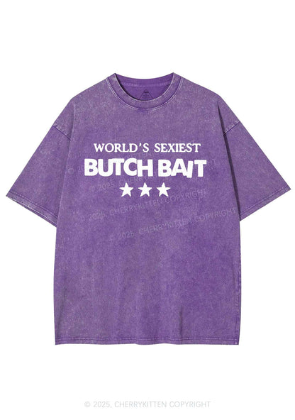 Worlds Sexiest Butch Bait Pride Y2K Shirts Washed Tee Cherrykitten