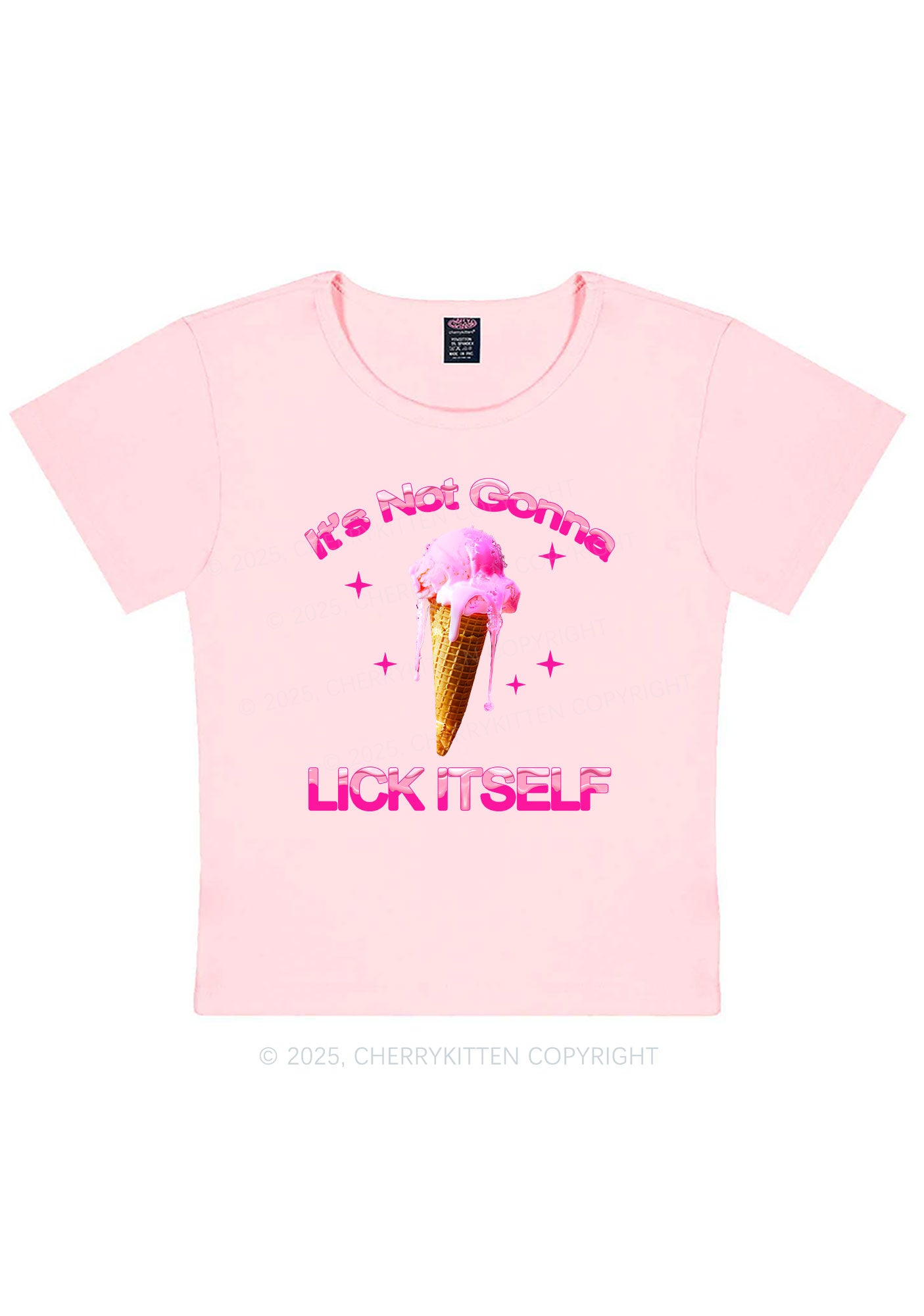 Ice Cream Lick Itself Y2K Baby Tee Cherrykitten