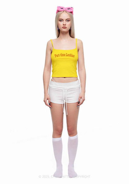Part Time Lesbian Pride Y2K Spaghetti Strap Cami Cherrykitten