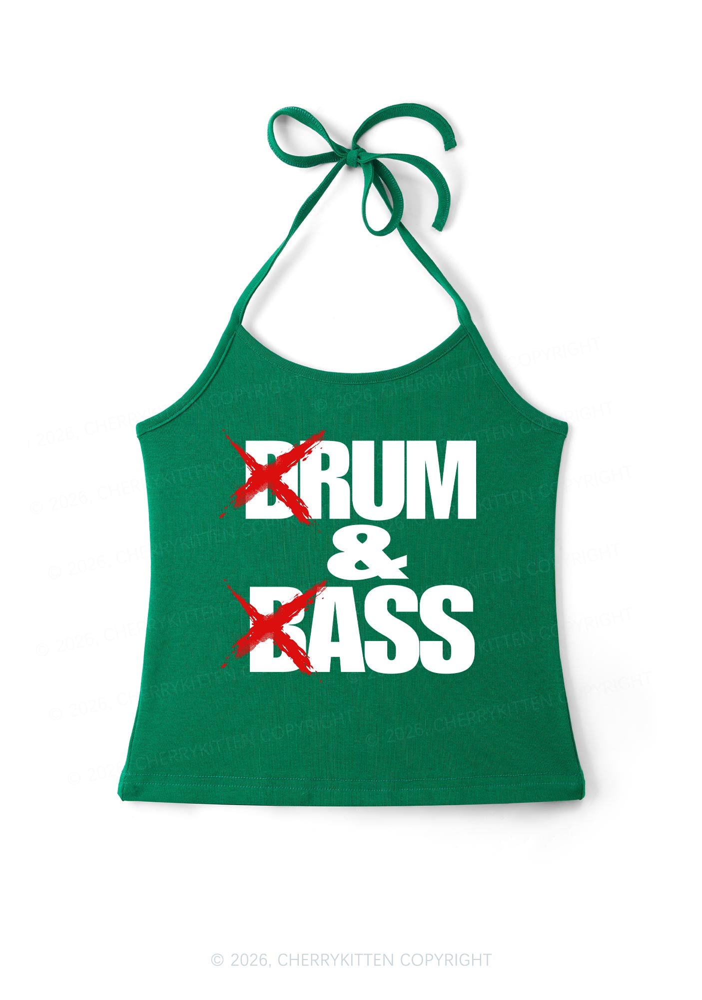 DnB Graffiti Y2K Halter Neck Cami Cherrykitten