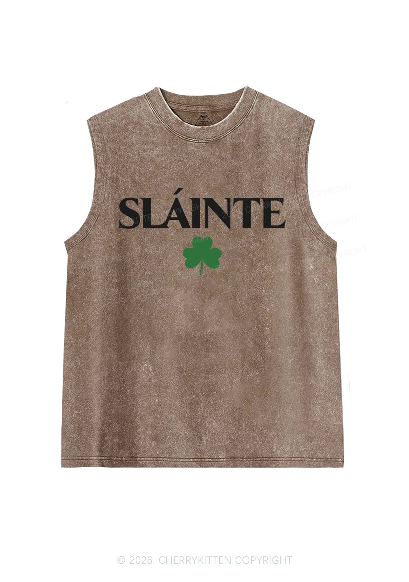 Slainte St Patricks Y2K Washed Tank Cherrykitten