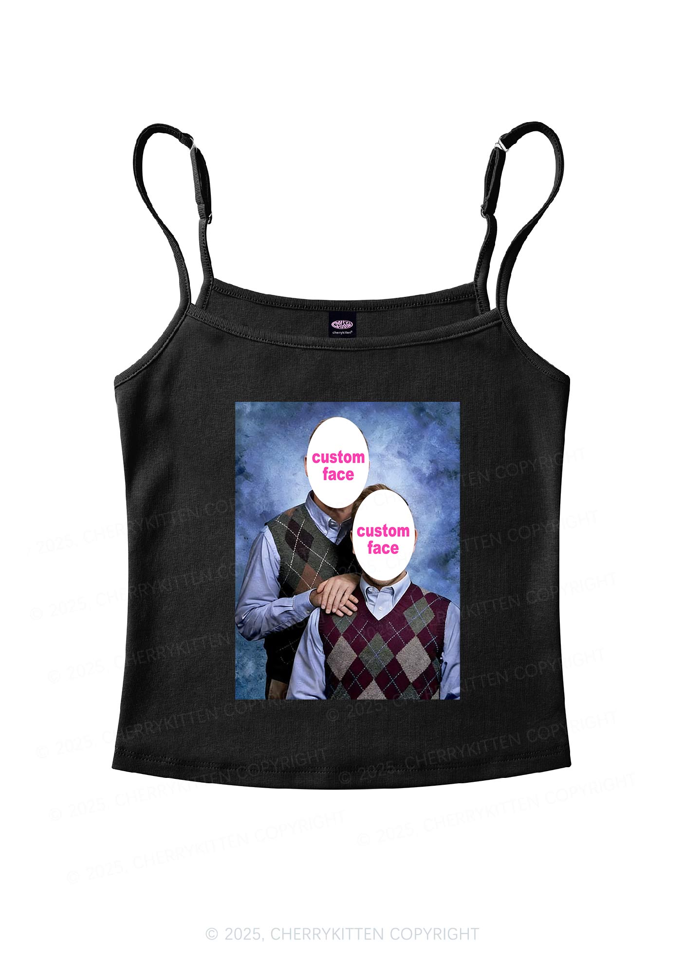 Custom Step Brothers Portrait Y2K Spaghetti Strap Cami Cherrykitten