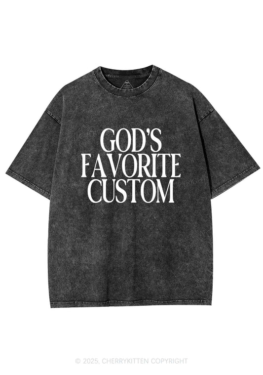 Gods Favorite Custom Y2K Shirts Washed Tee Cherrykitten