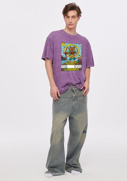 The Sun Cat Y2K Washed Tee Cherrykitten