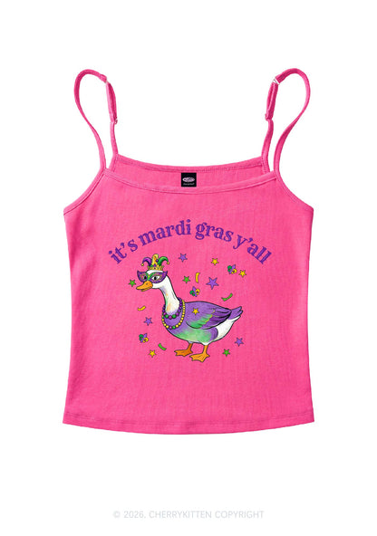 Its Mardi Gras Yall Y2K Spaghetti Strap Cami Cherrykitten
