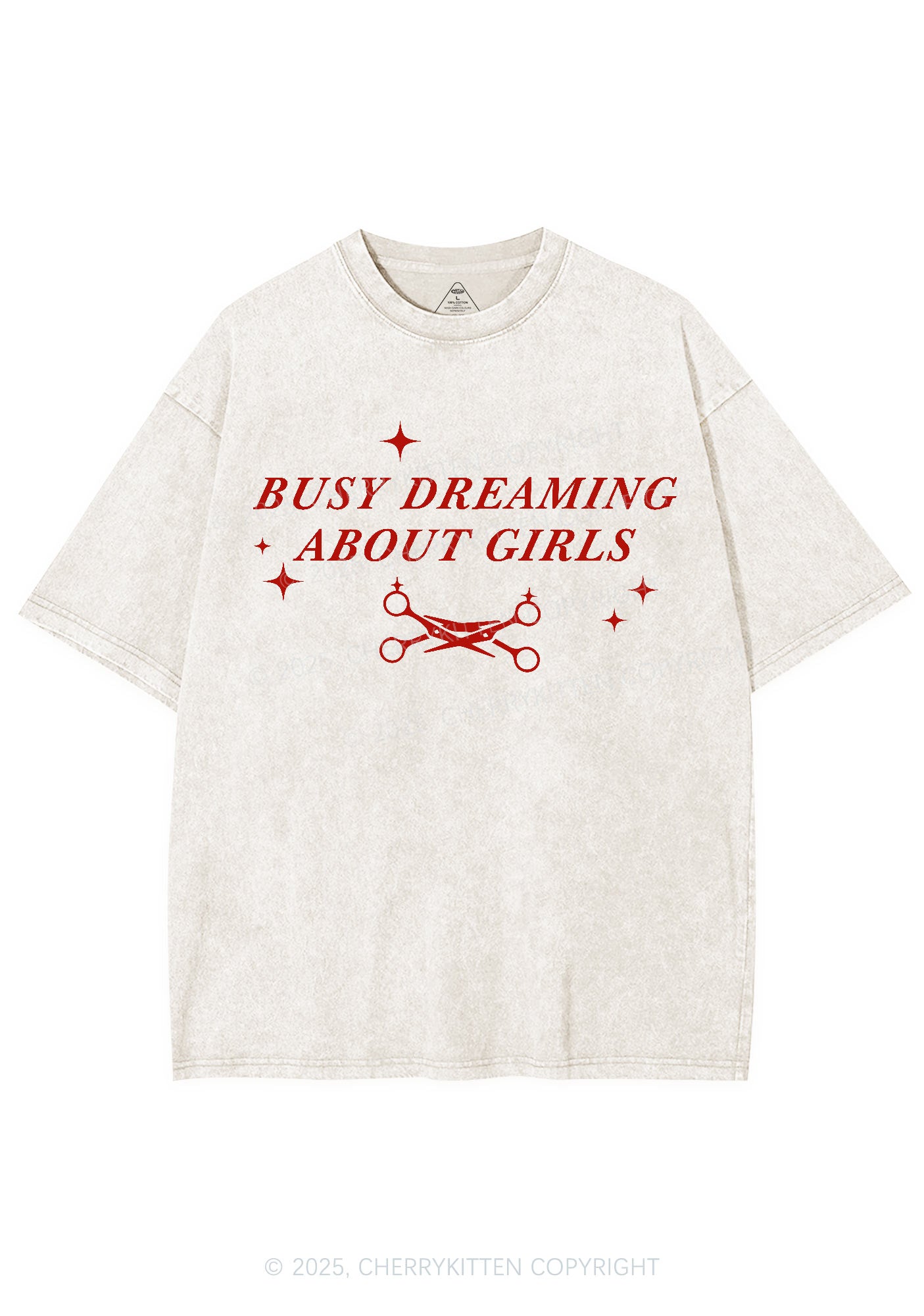Busy Dreaming About Girls Pride Y2K Shirts Washed Tee Cherrykitten