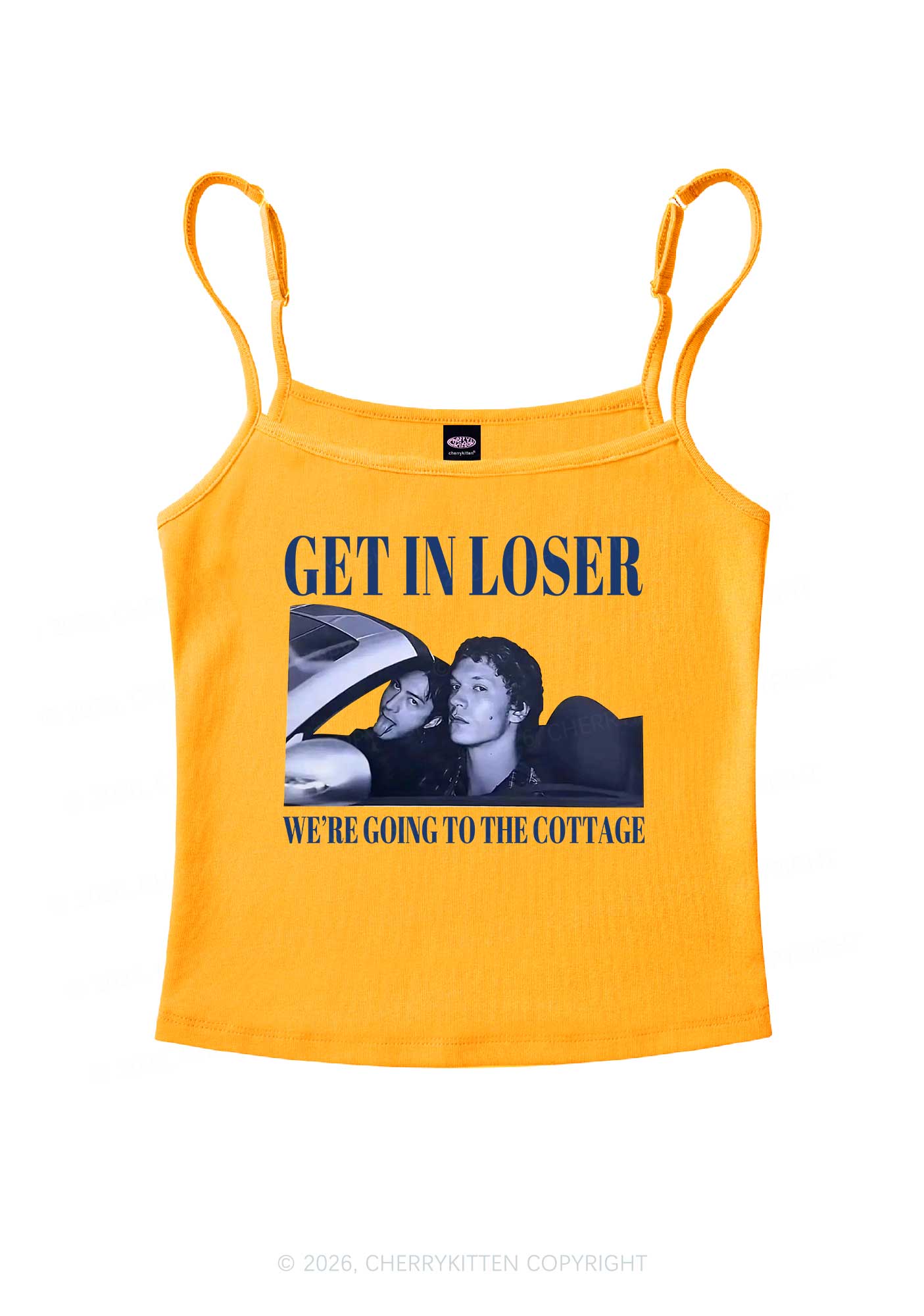 Get In Loser HR Y2K Spaghetti Strap Cami Cherrykitten