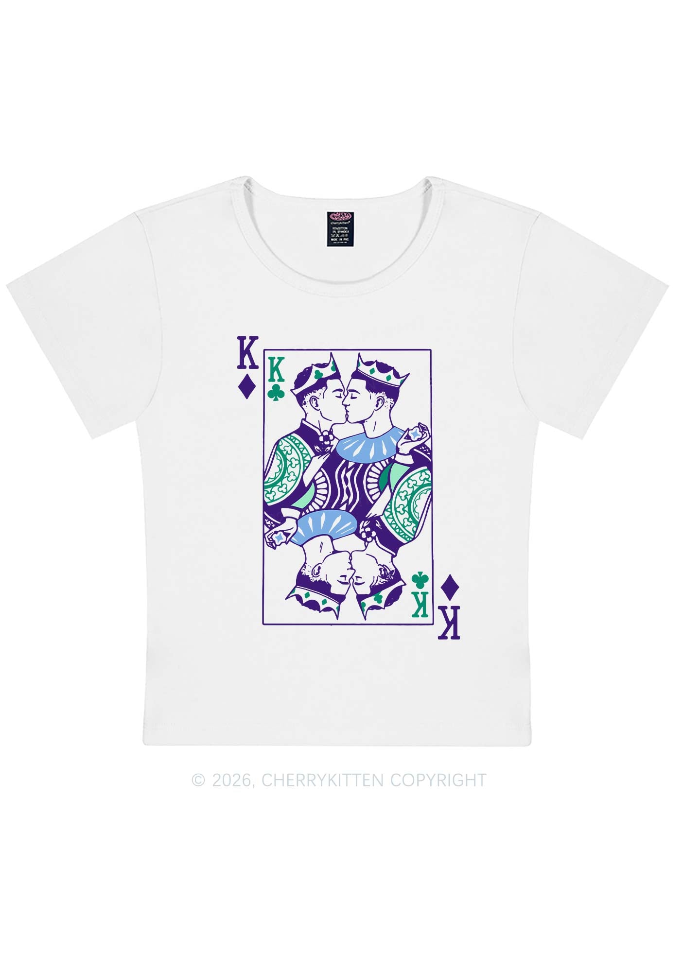 Gay King Pride Y2K Baby Tee Cherrykitten