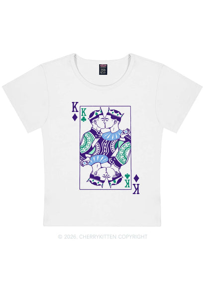 Gay King Pride Y2K Baby Tee Cherrykitten