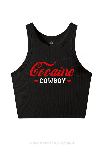 Cola Cowboy Y2K Crop Tank Top Cherrykitten
