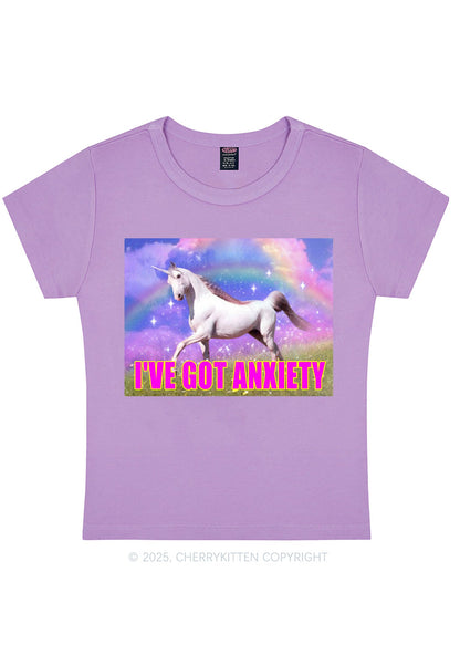 I've Got Anxiety Y2K Baby Tee Cherrykitten